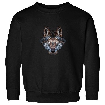 Discover Wolves | Polygon Wolf Head | Low Poly Werewolf Sweatshirts