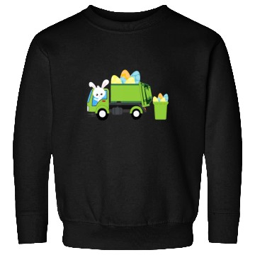 Discover Garbage Truck Easter Bunny Egg Hunt Toddler Kids B Sweatshirts