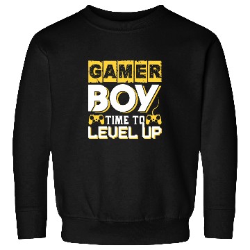 Discover Gamer boy time to level up Sweatshirts