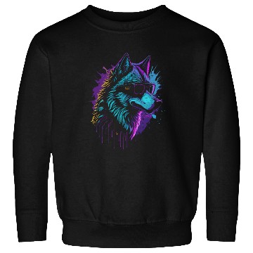 Discover Cool Cyber Wolf Sweatshirts