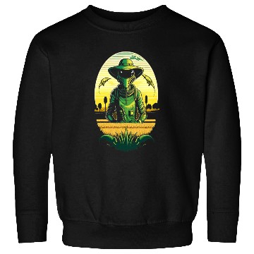 Discover Alien Farmer UFO Extraterrestrial Farming 1 Sweatshirts