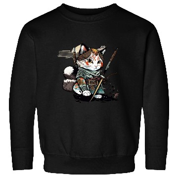 Discover The Fearless Samurai Cat: A Sword's Master Sweatshirts