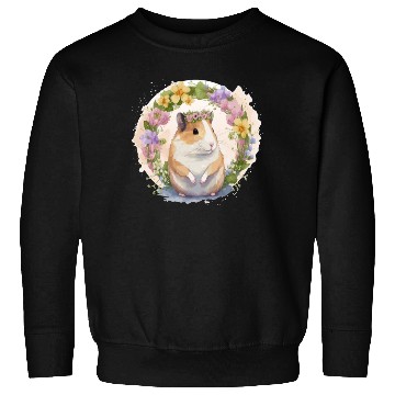 Discover Cute Hamster Flower Crown Boho Aesthetic Floral An Sweatshirts