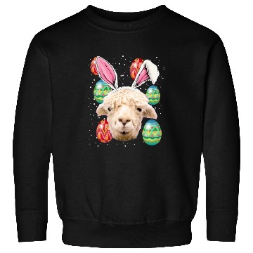Discover Easter Bunny Alpaca Funny Farmer Easter Alpaca Sweatshirts