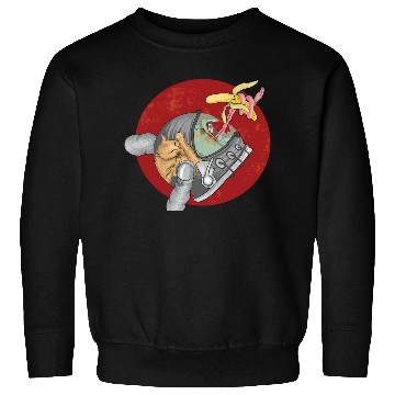 Discover Weird monkey in space grabbing banana Sweatshirts
