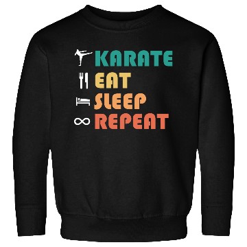 Discover karate eat sleep repeat Sweatshirts