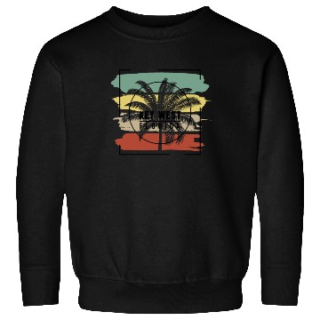 Discover Key West Florida Palm Tree Retro Artistic Sweatshirts