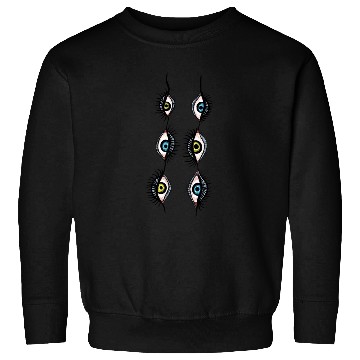 Discover Creepy Weird Eye Garlands Surreal Art Sweatshirts
