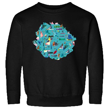 Discover Sailing Boats Multi Blue Sweatshirts