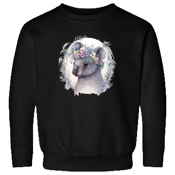 Discover Cute Koala Bear Flower Crown Floral Koala Lover Sweatshirts