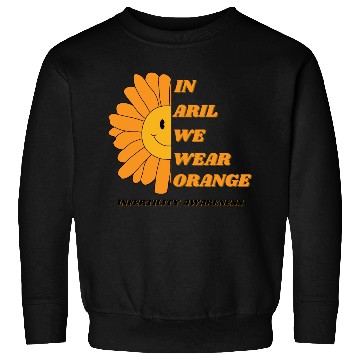 Discover In April We Wear Orange Infertility Awareness Sweatshirts