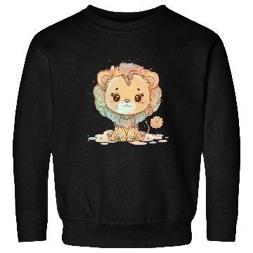 Discover Cute Lion Pastel Drawing Sweatshirts