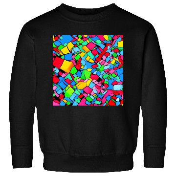 Discover ABSTRACT PAINTING COLORFULL WATERBASE CUBE BLACK Sweatshirts