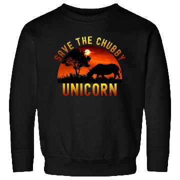 Discover Funny Rhino Chibby Unicorns Save The Chubby Sweatshirts