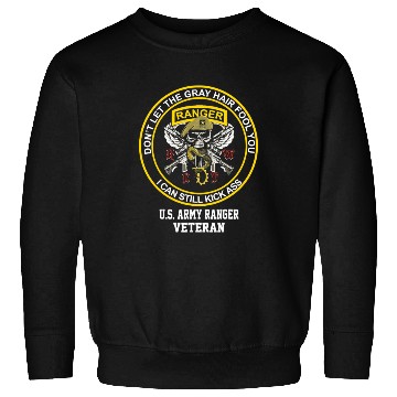 Discover Funny Retired US Army Ranger Veteran USA Military Sweatshirts