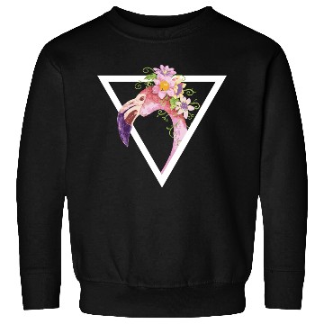 Discover Flamingo Watercolor Triangle Sweatshirts