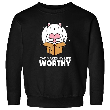 Discover Cats Make My Life Worth It Cute Cat Lover Sweatshirts
