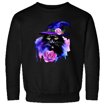 Discover Watercolor Cat Halloween Sublimation Sweatshirts