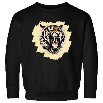 Discover Cool tiger motif on background Sweatshirts