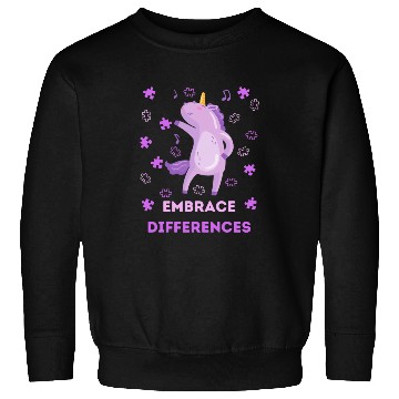 Discover Embrace differences dancing unicorn Autism Sweatshirts
