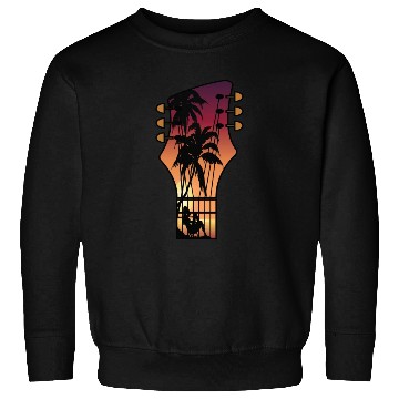 Discover Sunset View On Guitar Head Sweatshirts
