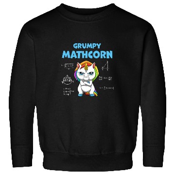 Discover Funny Math Teacher Grumpy Unicorn Sweatshirts