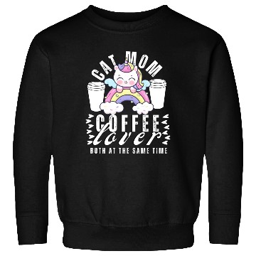 Discover Cat Mom Coffee Lover Unicorn Sweatshirts