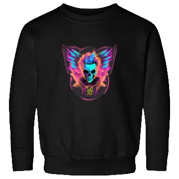 Discover Skull Neon Wizard Sweatshirts