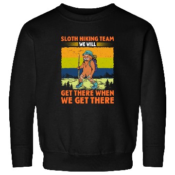 Discover Sloth Hiking Team Wanderlust funny Mountaineer Sweatshirts