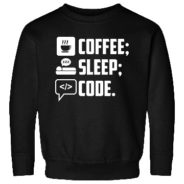 Discover Coffee Sleep Code Loop funny programmer lifestyle Sweatshirts