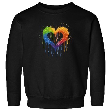 Discover Love Without Limits: LGBTQ+ Rainbow Heart, Sweatshirts