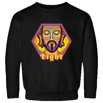 Discover LIGHT Jesus as Buddha Sweatshirts