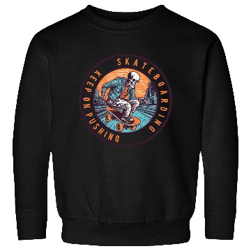 Discover Skull Skeleton Skateboard Skater Sweatshirts