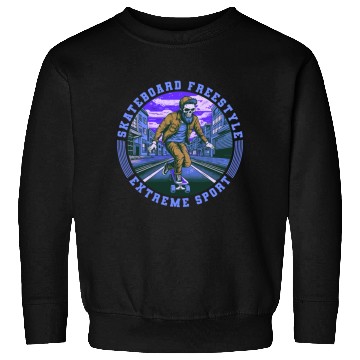Discover Skull Skeleton Skateboard Skater Gift Sweatshirts