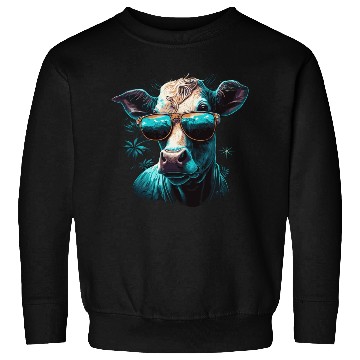 Discover a cow with sunglasses Sweatshirts