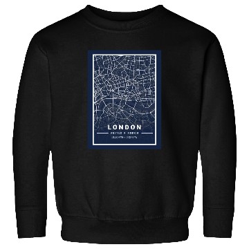 Discover London Light City Map Blueprint design Sweatshirts