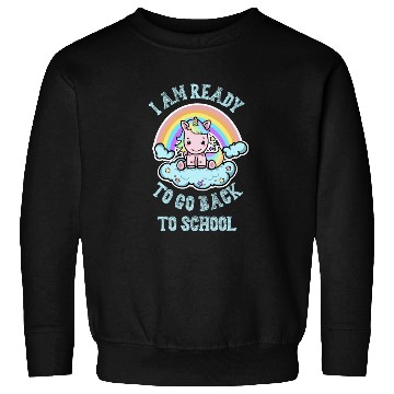 Discover Ready to Go Back to School Kawaii Unicorn Rainbow Sweatshirts