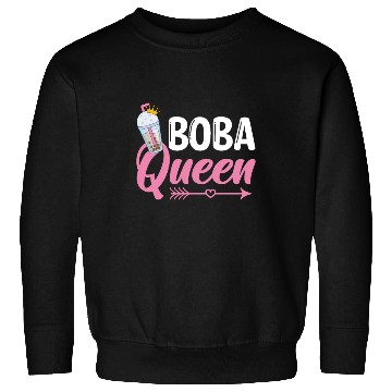Discover Boba Queen Bubble Tea Lover Boba Tea Drinker Sweatshirts