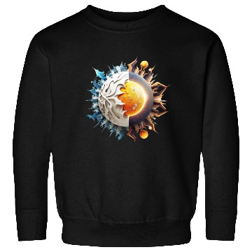 Discover White background sun planet logo fantasy Sweatshirts