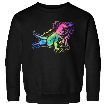 Discover Colorful Lizard Iguana Reptile Lover Sweatshirts