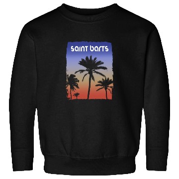 Discover Saint Barts Sunset Vacation Souvenir Palm Tree Sweatshirts