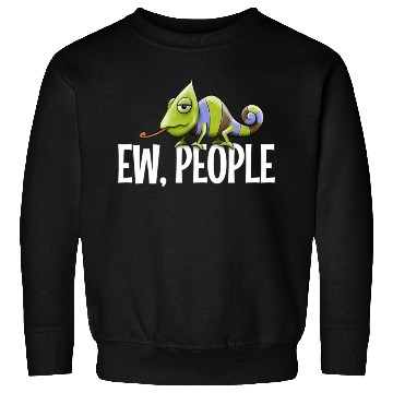 Discover Ew People Grumpy Chameleon Lovers Sarcastic Joke Sweatshirts