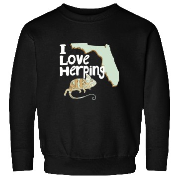 Discover Florida Chameleon I Love Herping Sweatshirts