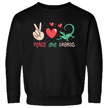 Discover Peace love lizards cute lizard lover quote Sweatshirts