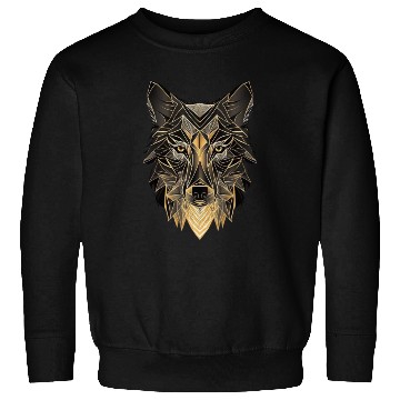 Discover Geometric wolf head Sweatshirts