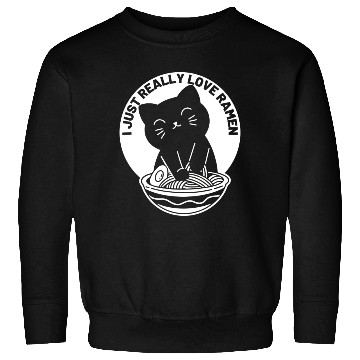 Discover I Just Really Love Ramen Cat Lover Sweatshirts