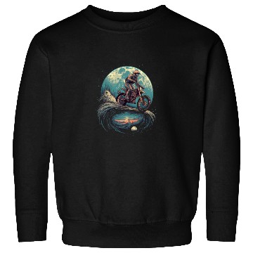 Discover Dirt Bike Moon Motocross Motorcycle Riding Biker Sweatshirts