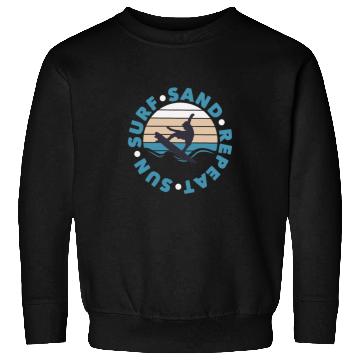 Discover Sun Surf Sand Repeat Surfing Sweatshirts Sweatshirts