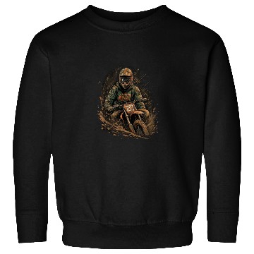 Discover Dirt Bike Biker Stuck in Mud Offroad Rider Sweatshirts