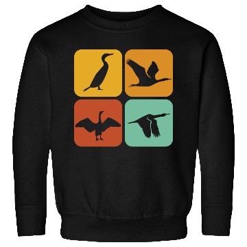Discover Retro Cormorant Birds I Aesthetic I Cormorant Bird Sweatshirts